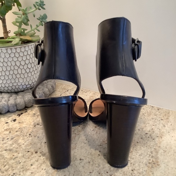 Vince Black Leather Heels Size 10 “Nicole” - Picture 4 of 10